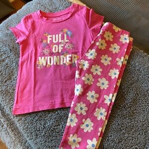 Toddler girl tee and leggings set